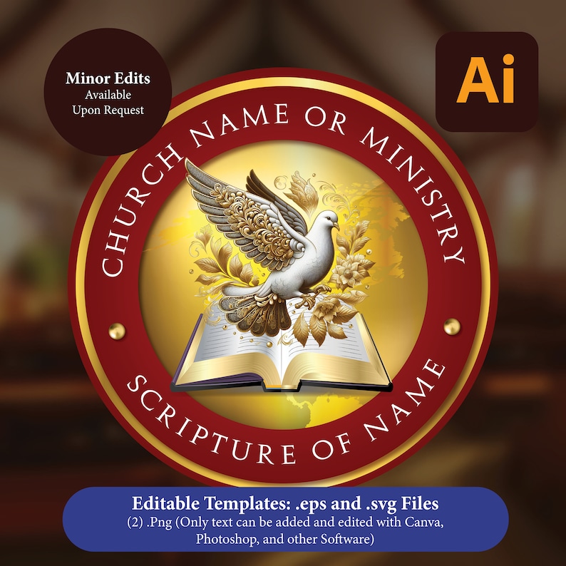 The Seal of the Bishop Vector Template 810 Editable Svg High Quality