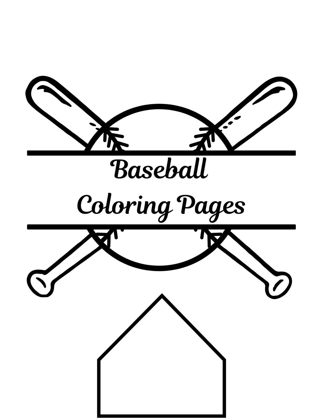 Baseball Printable Coloring Bundle Book Pages Etsy