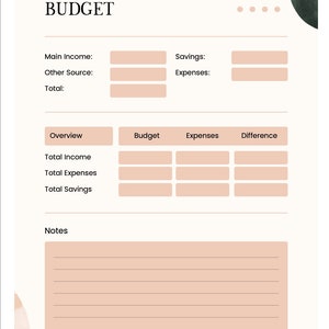 Super simple budgeting planner