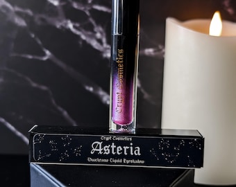 ASTERIA - Duochrome liquid eyeshadows, space themed, multichrome cosmetics, witchy makeup, astrology, astronomy, highlighter, vegan