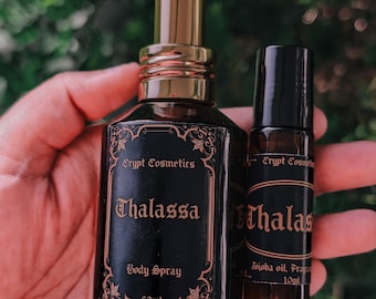 Thalassa - Fragrance bundle, body spray + perfume oil, citrus + jasmine, feminine fragrance, beach, summer scent, limited edition, gift