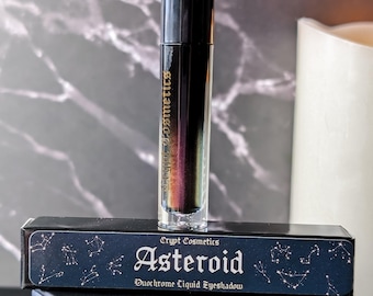 ASTEROID - Duochrome liquid eyeshadows, space themed, multichrome cosmetics, witchy makeup, astrology, astronomy, highlighter, vegan