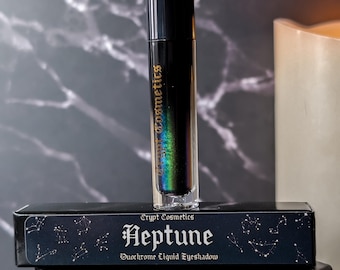 NEPTUNE - Duochrome liquid eyeshadows, space themed, multichrome cosmetics, witchy makeup, astrology, astronomy, highlighter, vegan
