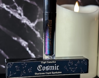 COSMIC - Duochrome liquid eyeshadows, space themed, multichrome cosmetics, witchy makeup, astrology, astronomy, highlighter, vegan