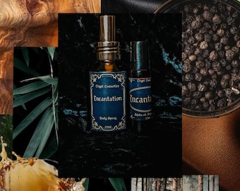 Incantation - Bergamot + pepper fragrance bundle, body spray + perfume oil, alternative scent, masculine scent, fall limited edition, unisex
