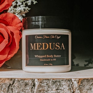 MEDUSA - Plum and Peony scented, Vegan whipped body butter, Shea, mango butter, moisturizer, gothic skincare, fruity fragrance, gift for her