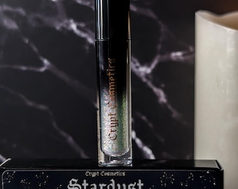 STARDUST - Duochrome liquid eyeshadows, space themed, multichrome cosmetics, witchy makeup, astrology, astronomy, highlighter, vegan