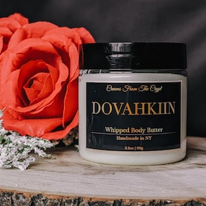 DOVAHKIIN - Dragon's blood scented, Vegan whipped body butter, Shea, mango butter, moisturizer, gothic skincare, incense fragrance, gift