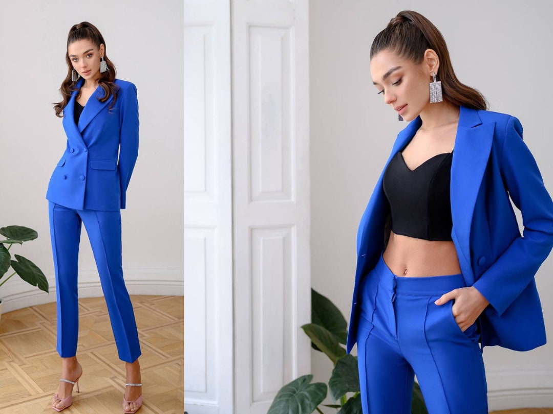 Womens Business Suits Two Piece Pant Sets Prom Suits for - Etsy