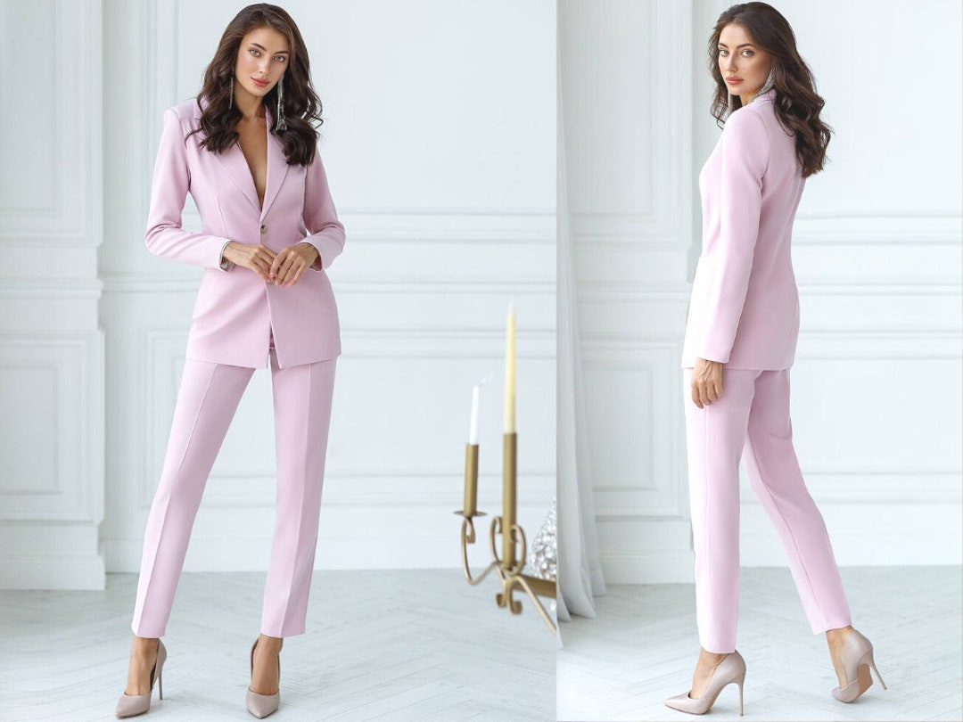 2-piece Blazer Trouser Suit for Women Womens Formal Wear - Etsy