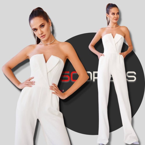 Bridal Jumpsuit for Wedding Corset Jumpsuit Bridal Shower Etsy