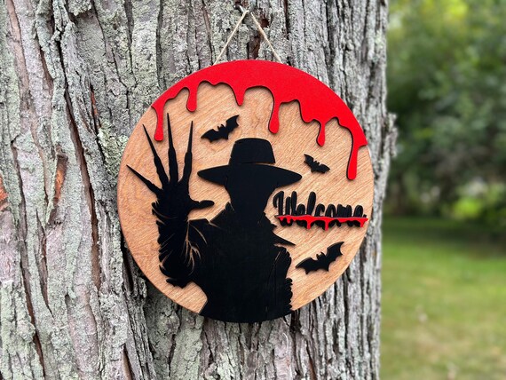 Sticker Deco Halloween Effrayant Fenêtre Et 4 Tache De Sang