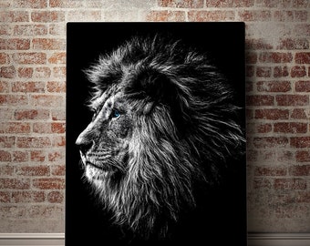 Lion Canvas Wall Art | Etsy