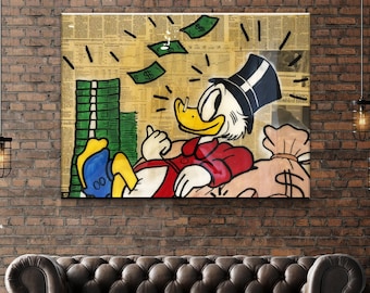 Mr Monopoly And Richie Rich In Cipriani Canvas Picture Alec Monopoly Wall Art