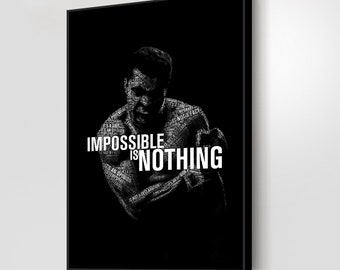 Muhammad Ali Motivational Quote Figure Canvas Print Posters Wall Art Home Decor Muhammad Ali Motivational Quote Figure Canvas Print Posters Wall Art Home Decor