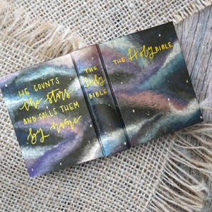 Personalized Hand-Painted Bible, ESV,NIV,NKJV