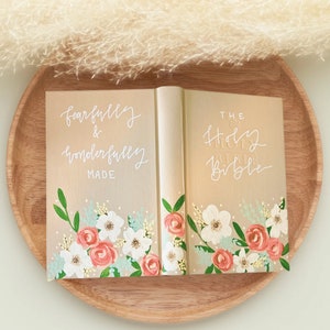 Custom Hand Painted Bible, ESV,NIV,NKJV, Journaling