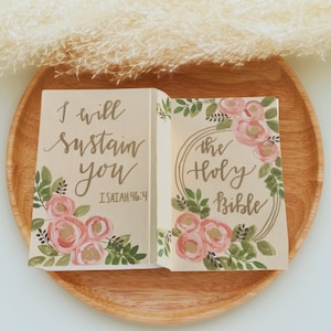 Custom Hand Painted Bible, ESV,NIV,NKJV, Journaling