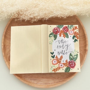Custom Hand Painted Bible, ESV,NIV,NKJV, Journaling