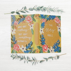 Custom Hand Painted Bible, ESV,NIV,NKJV, Journaling