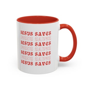 Jesus Saves Coffee Mug 11oz, Bible Verse Mug, Scripture Coffee Mug, Christian Mug, Christian Gifts, Coffee Cup, Religious Gifts, Coffee Mugs