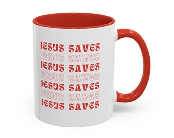 Jezus bespaart koffiemok 11oz, Bijbelversmok, Schriftkoffiemok, christelijke mok, christelijke geschenken, koffiekopje, religieuze geschenken, koffiemokken