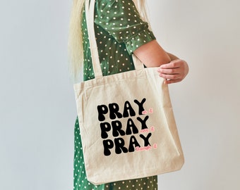 Bible Study Bag, Retro Bible Study Bag, Boho Christian Tote Bag, Bible Tote Bag, Church Bag, Sunday School Bag, Bible Carrier, Bible Purse