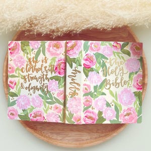 Custom Hand Painted Bible, ESV,NIV,NKJV, Journaling