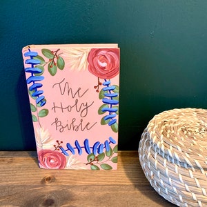 Custom Hand Painted Bible, ESV,NIV,NKJV, Journaling