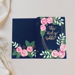 Custom Hand Painted Bible, ESV/NIV/NKJV, Journaling