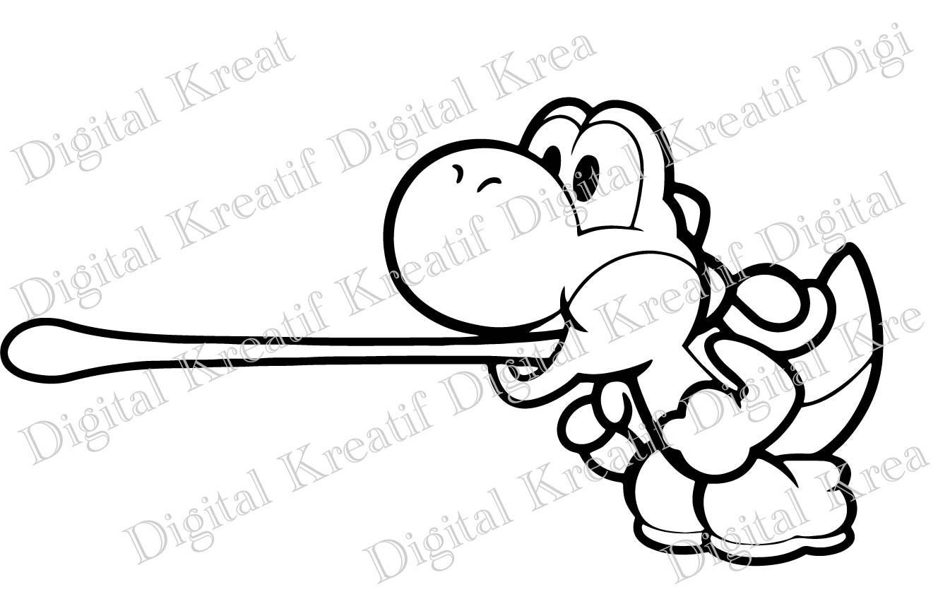 Yoshi Pixel SVG Super Mario World Svg, Png, Dxf, Jpg Instant Download