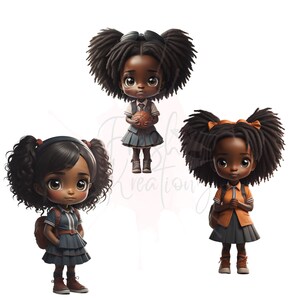 Best Friends Chibi Clipart, Denim Girl Clipart, Bestie Clipart, Sister Clipart, Girl boss Clipart,Fashion Girl Clipart