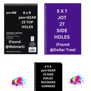 Spiral Notebook Cut Template | Multi Spiral Notebook Cover templates | pen+GEAR | JOT Notebook | 3 Cut Files
