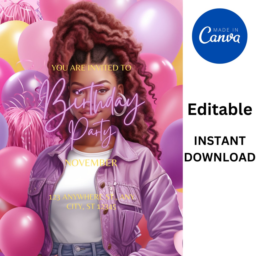 Editable Birthday Invitation Template Instant Download - Etsy