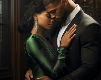 Black Love Art | Celebration Cards | Sublimation | Wall Art | Couple Art | Black Love Illustration | Just Because