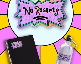Rugrats No Ragrets Holo Sticker, Funny 90s Cartoon Decal