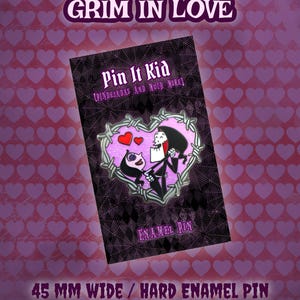 Grim Adventures Grim Malaria Heart Pin Horror Pins Spooky Love Cartoon Network Goth Valentine Retro Gift Halloween Anime Kawaii Glitter Punk