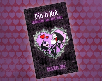 Grim Adventures Grim Malaria Heart Pin Horror Pins Spooky Love Cartoon Network Goth Valentine Retro Gift Halloween Anime Kawaii Glitter Punk