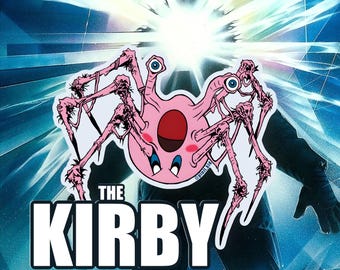 Kirby Nintendo Glossy Vinyl Sticker, Smash Bros Pop Culture Sci-fi Spooky Horror The Thing