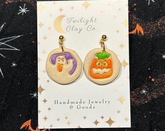 Halloween Cookie Clay Earrings Hypoallergenic Handmade