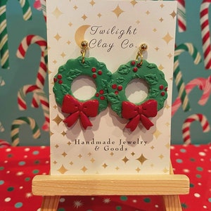 Christmas Wreath Earrings