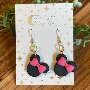 Pendientes Minnie Mouse hechos a mano Hipoalergénicos Disney Disneyland