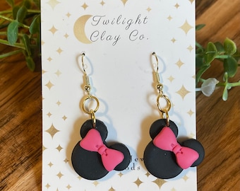 Handmade Minnie Mouse Earrings Hypoallergenic Disney Disneyland