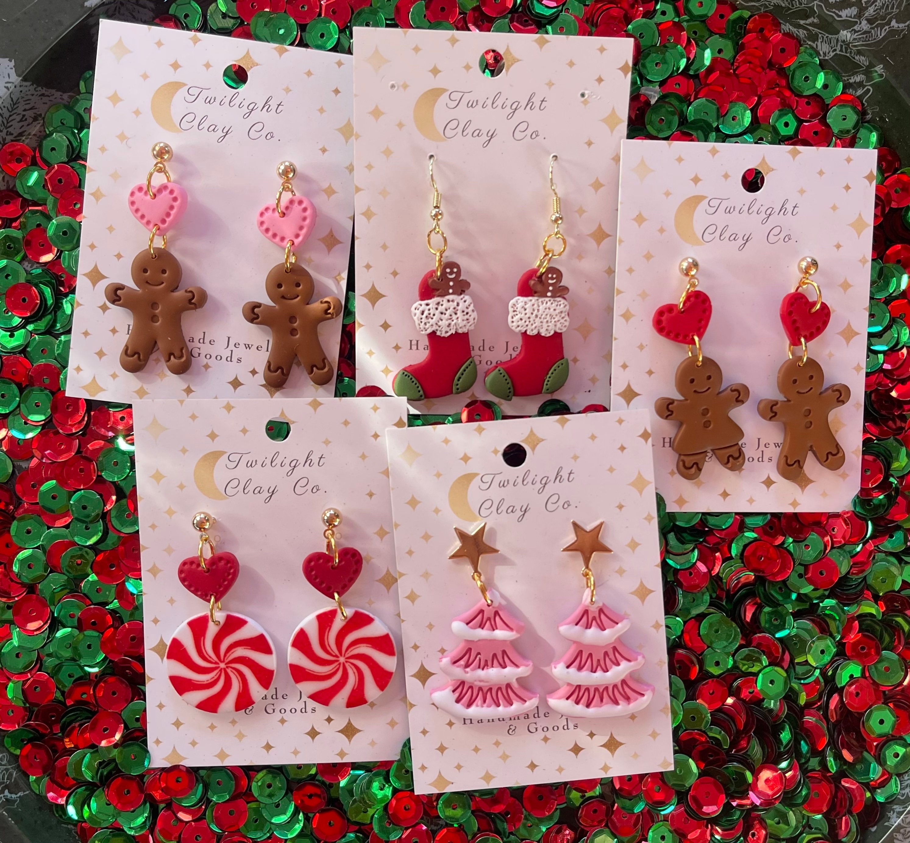 Christmas Clay Earring Earrings