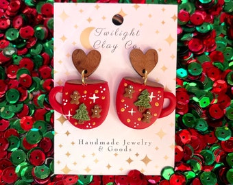 Gingerbread Mug Earrings