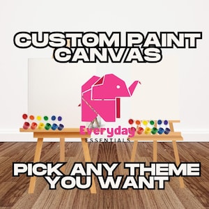 Custom Vinyl Pre-Drawn Paint Canvas | Canvas Only – Personalized for Any Theme | Multiple Sizes Available!
