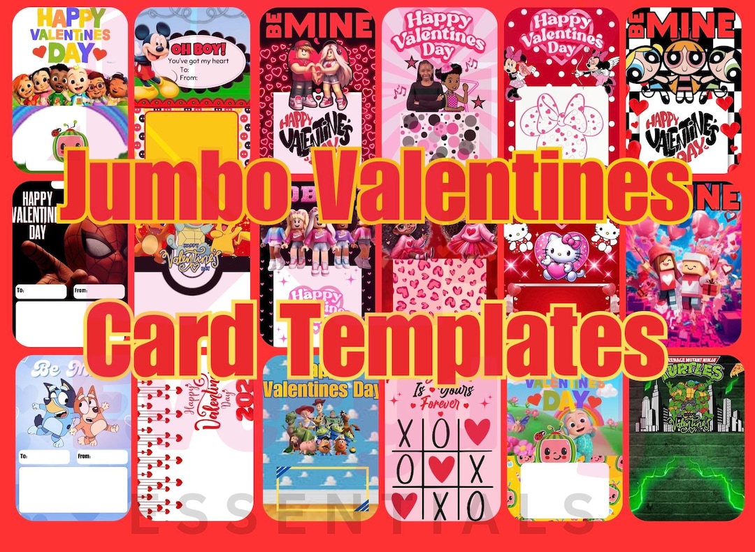 MEGA BUNDLE 175+ Jumbo Valentines Card Templates Canva - Etsy