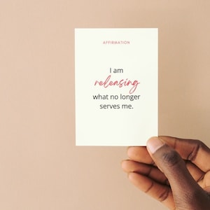 Cartões de afirmação matinal para impressão, afirmações diárias positivas, afirmações de amor próprio, cartões de manifestação, cartões de incentivo
