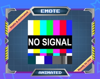 Pas de signal - Emote animée - Emote statique - Twitch Emote - Discord Emote