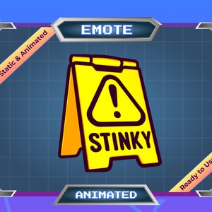 Animated Emote - Twitch Emote - Discord Emote - Kick Emote - Caution Stinky